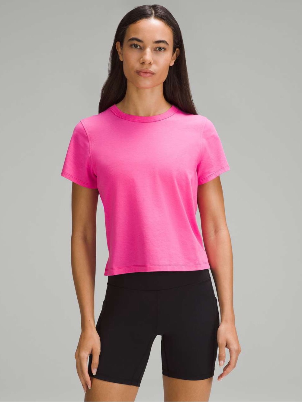 lululemon classic fit cotton blend tee size 6